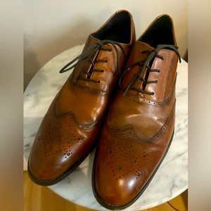 Beautifully patinad camel colored Aston Grey men’s dress shoes